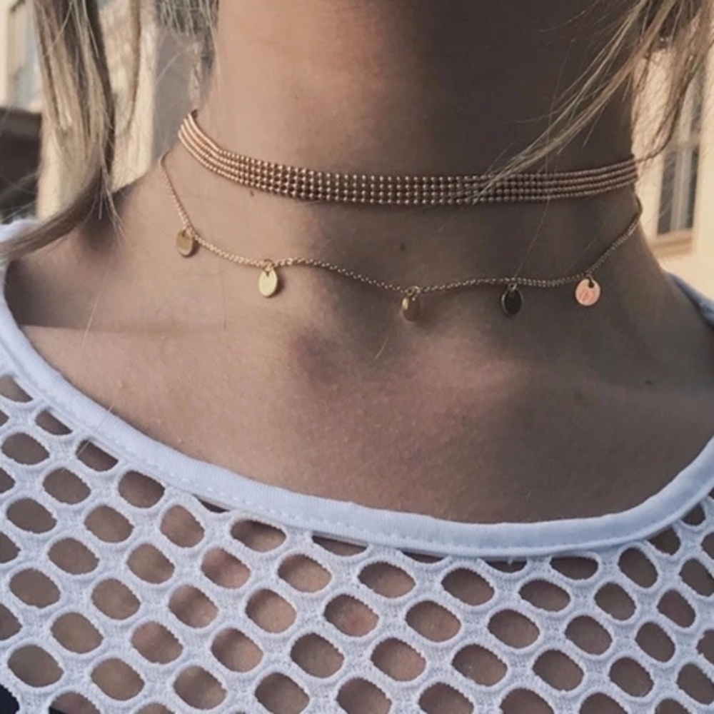 5 for $25 Two Layer Medallion Necklace - Picture 2 of 6